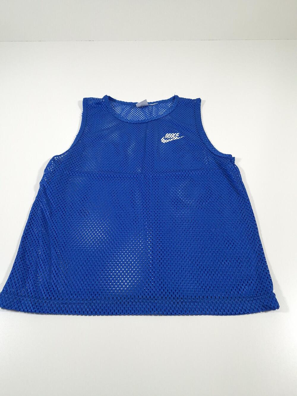 VTG Nike Jersey Tank Mens Large Blue Mesh Practice Scrimmage Training Made USA